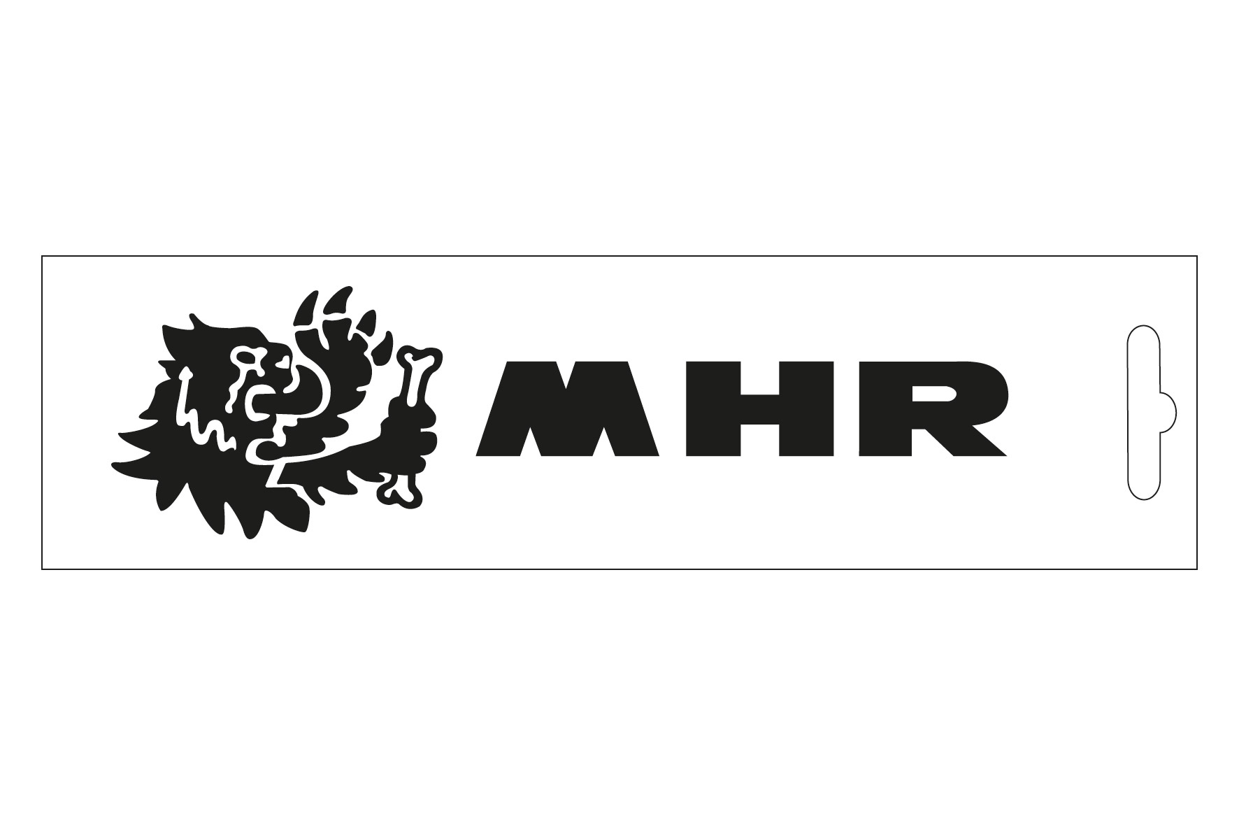 Malossi Black MHR sticker - length 13 cm